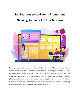 Top Features to Look for in Promotions Planning Software for Your Business
