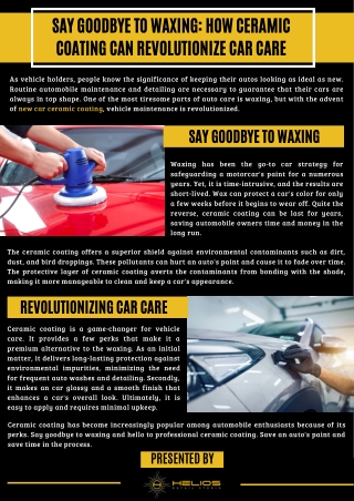 How Ceramic Coating Can Revolutionize Car Care