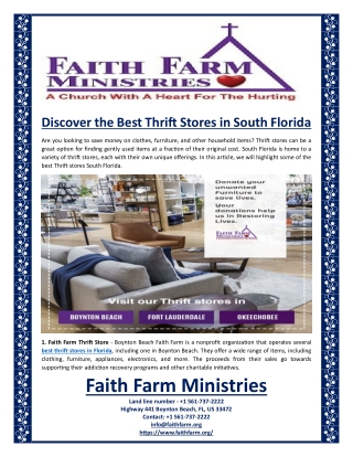 Discover the Best Thrift Stores in South Florida