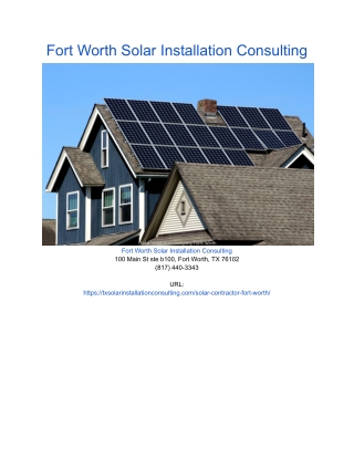Fort Worth Solar Installation Consulting (2)