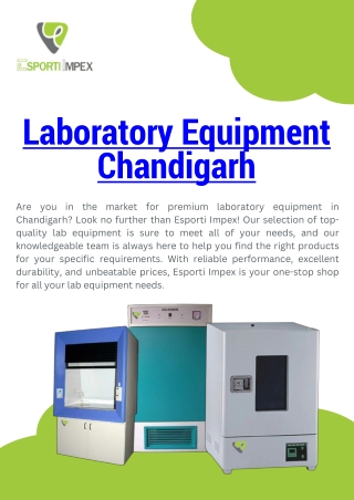 Laboratory Equipment in Chandigarh | Esporti-Impex