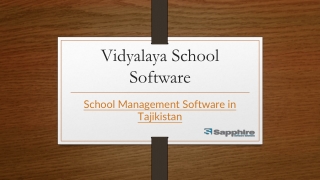 School Management Software in Tajikistan