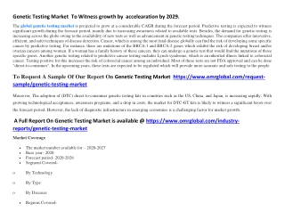 Genetic Testing Market
