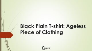 Black Plain T-shirt: Ageless Piece of Clothing