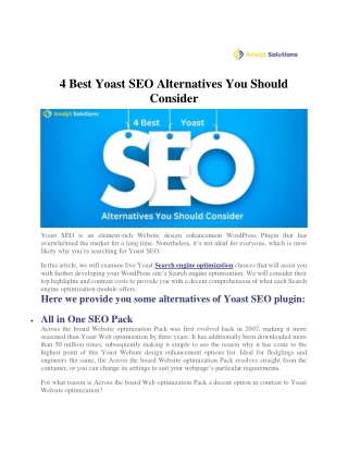 4 Best Yoast SEO Alternatives You Should Consider