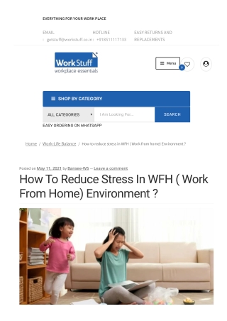 How To Reduce Stress In WFH