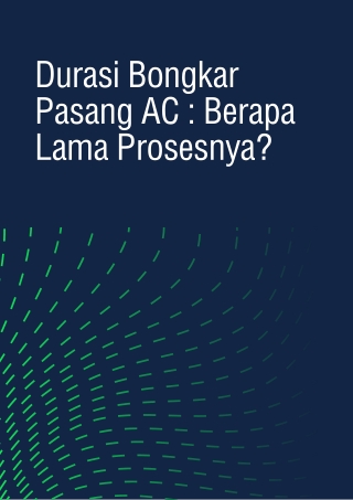 Durasi Bongkar Pasang AC Berapa Lama Prosesnya