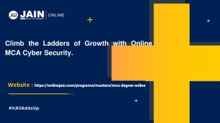 Climb the Ladders of Growth with Online MCA Cyber Security.