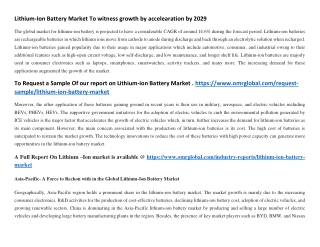 lithium Ion Batery market