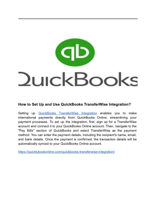 How to Set Up and Use QuickBooks TransferWise Integration