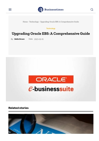 Upgrading Oracle EBS A Comprehensive Guide