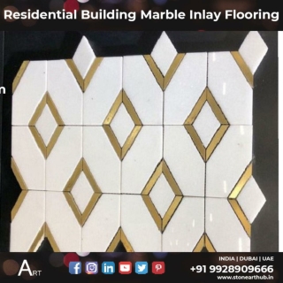 Residential Building Marble Inlay Flooring