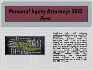 Personal Injury Attorneys SEO Firm