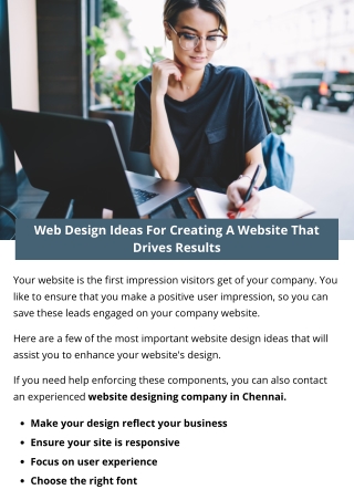 Web Design Ideas For Creating A Website That Drives Results