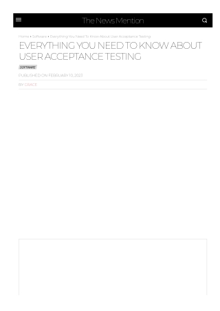 EVERYTHING YOU NEED TO KNOW ABOUT USER ACCEPTANCE TESTING