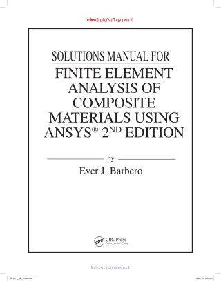 Finite Element Analysis of Composite Materials Using ANSYS 2nd edition solution