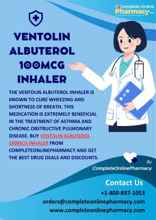 Ventolin Albuterol 100mcg Inhaler