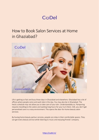 How to Book Salon Services at Home in Ghaziabad