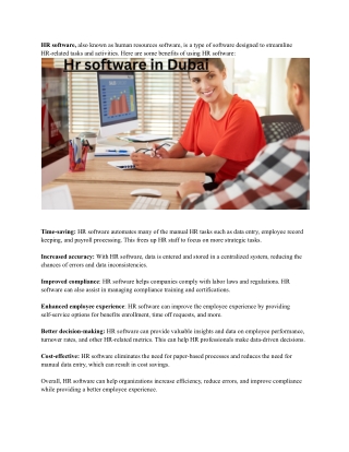Hr software in Dubai