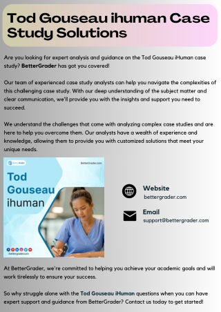 Tod Gouseau ihuman Case Study Solutions