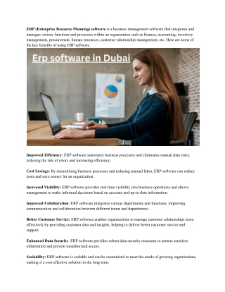 Erp software in Dubai