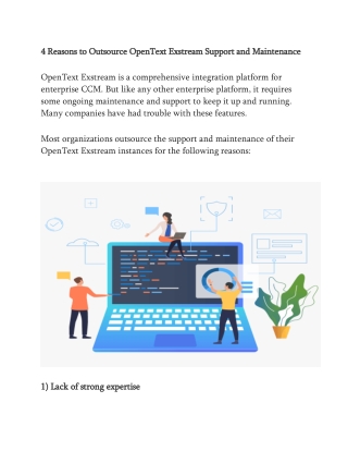 4 Reasons to Outsource OpenText Exstream Support and Maintenance