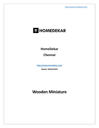 Wooden Miniature