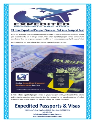 24 Hour Expedited Passport Services Get Your Passport Fast