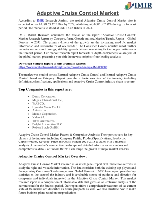 Adaptive Cruise Control Market