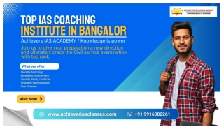 Top IAS Coaching Institute In Bangalore