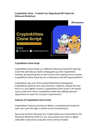 cryptokitties clone script