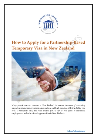 How to Apply for a Partnership-Based Temporary Visa in New Zealand