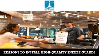 Reasons to Install High-Quality Sneeze Guards