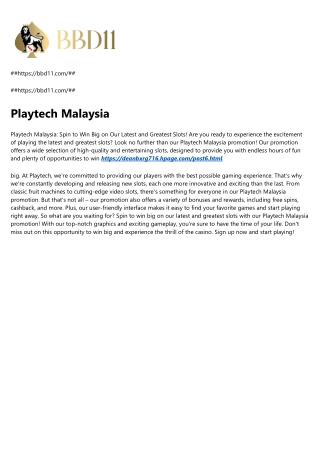 Playtech Malaysia