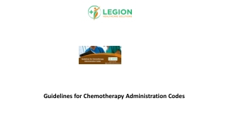 Guidelines for Chemotherapy Administration Codes