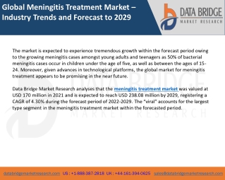 Global Meningitis Treatment Market – Industry Trends and Forecast to 2029