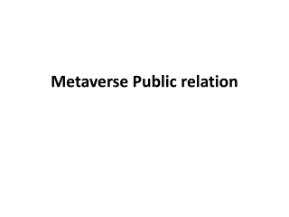 Metaverse PR