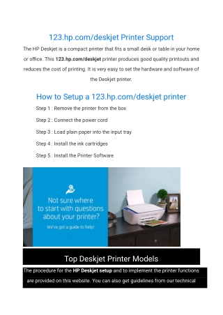 123.hp.com_deskjet Printer Support