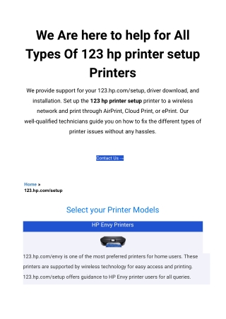 123 HP Printer Setup & Divers - 123.hp.com _ printer setup