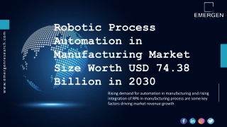 Robotic Process Automation in Manufacturing Market