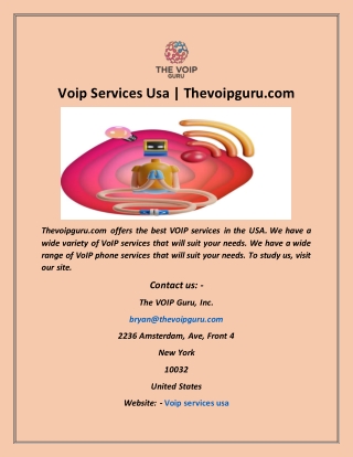 Voip Services Usa  Thevoipguru com