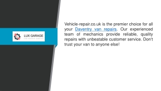 Daventry Van Repairs  Vehicle-repair.co.uk