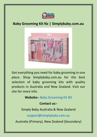 Baby Grooming Kit Nz  Simplybaby.com