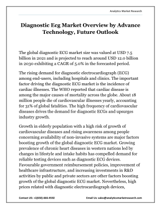 Diagnostic Ecg Market