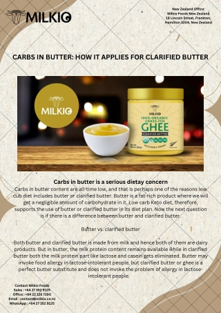 carbs in butter