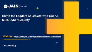 Climb the Ladders of Growth with Online MCA Cyber Security