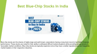 Best Blue-Chip Stocks In India