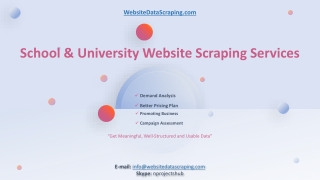 School & University Website Scraping Services