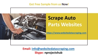 Scrape Auto Parts Websites