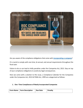 ROC Compliance Calendar Key Dates and Deadlines You Should Know About